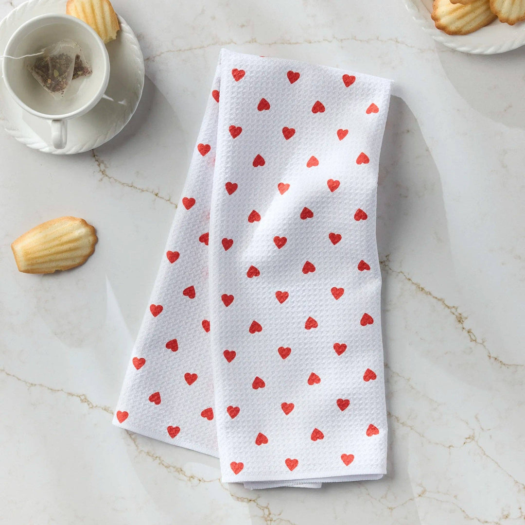 Baby Hearts Tea Towel - Merry PigletsGeometry