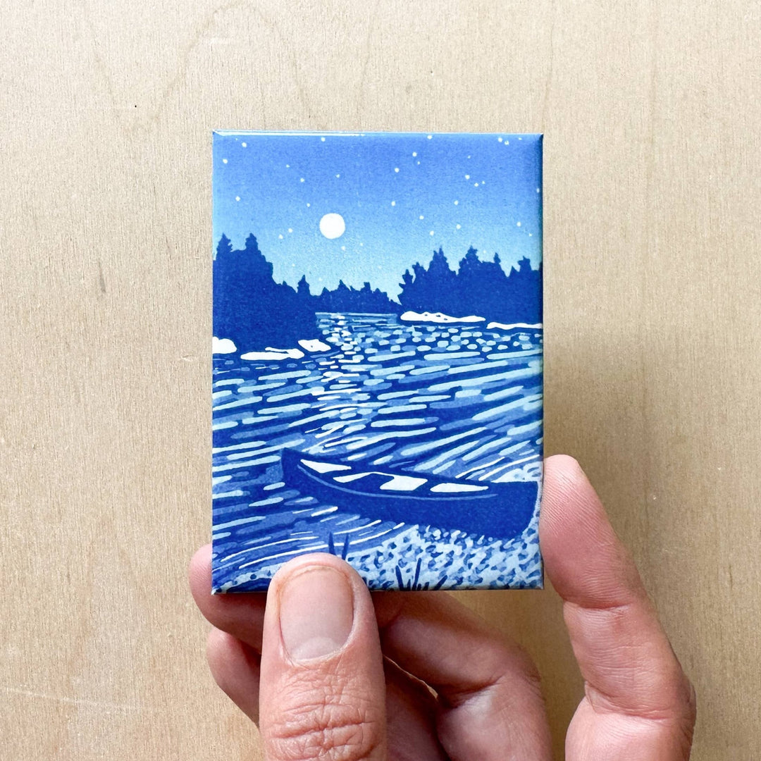 Backcountry Moonrise Magnet - Merry PigletsNan Onkka Prints