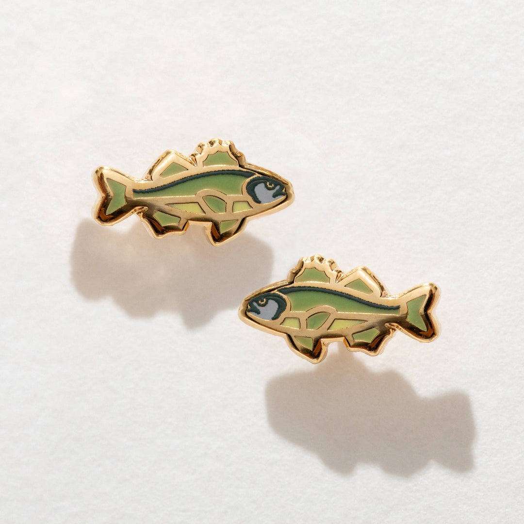 Bass Enamel Stud Earrings - Merry PigletsLarissa Loden