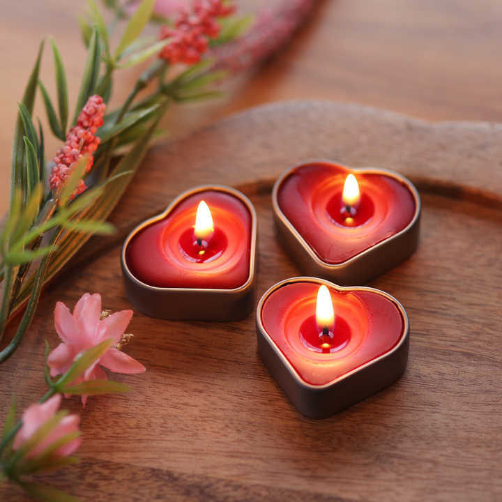 Cinnamon Spice Heart Tin Beeswax Candle