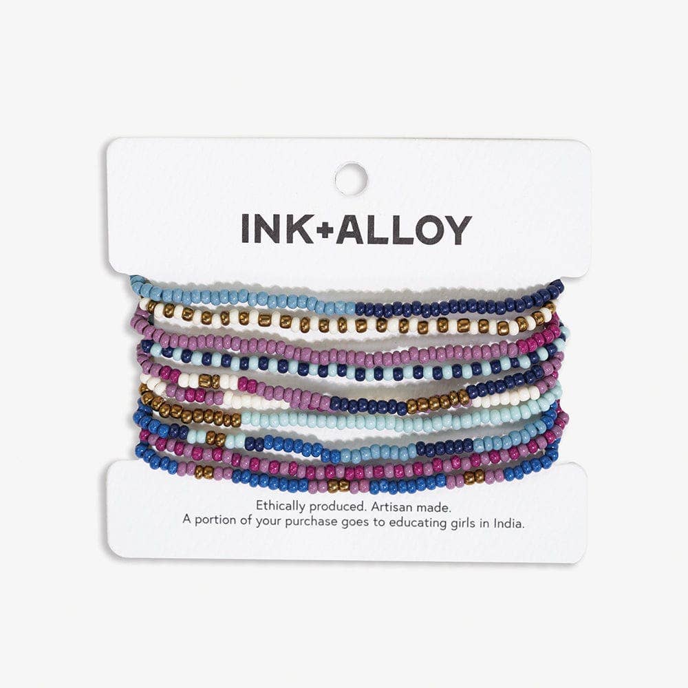 Beaded 10 Strand Stretch Bracelets - Iceland - Merry PigletsINK + ALLOY