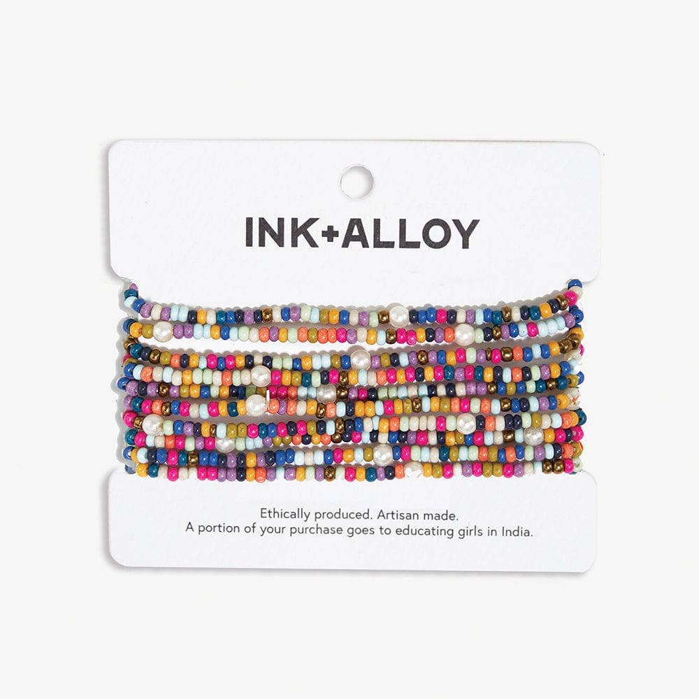 Beaded 10 Strand Stretch Bracelets - Multicolor - Merry PigletsINK + ALLOY
