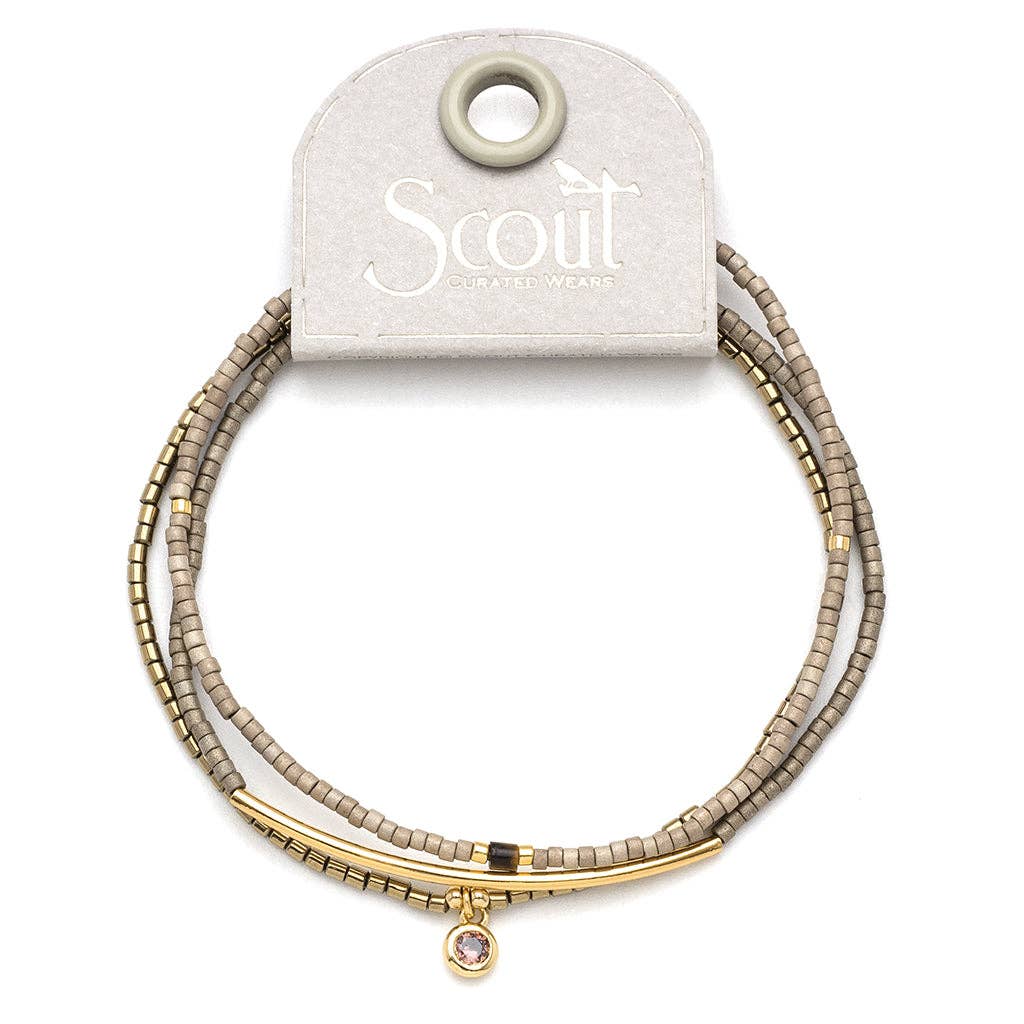 Beaded Bracelet Trio - Pewter/Gold - Merry PigletsScout Curated Wears