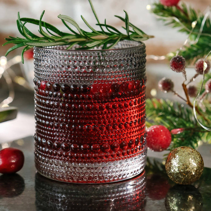 Beaded Smoke Grey Drinking Glass - Merry PigletsKate Aspen