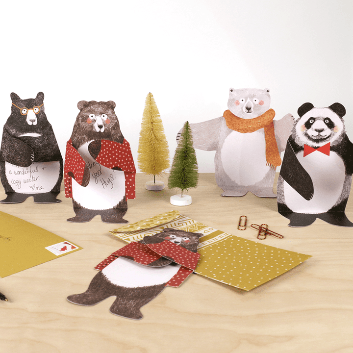 Bear Hugs Notecards - Merry PigletsChronicle Books