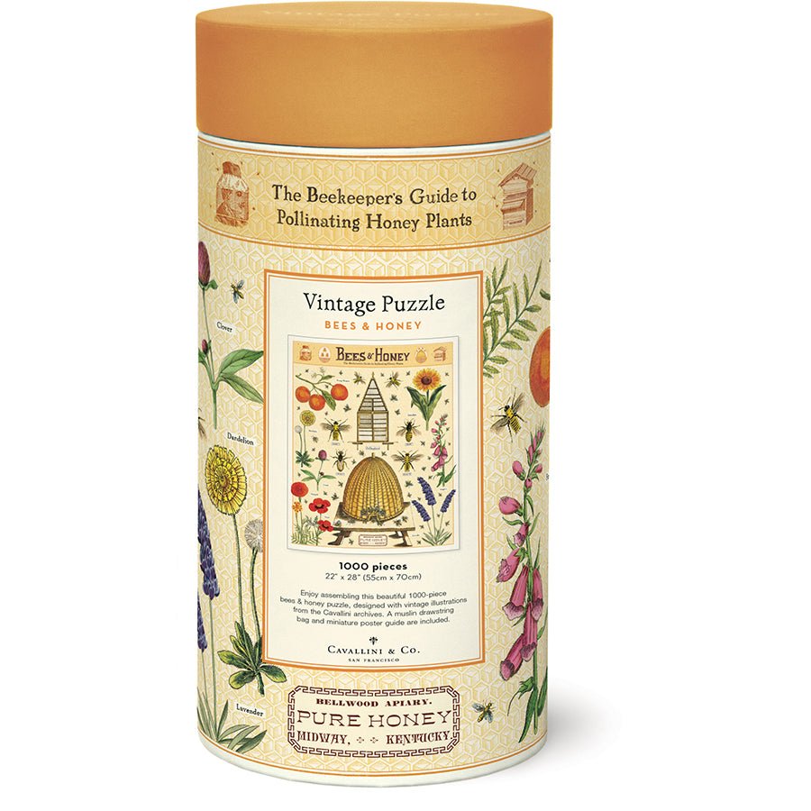 Bees & Honey 1000 Piece Puzzle - Merry PigletsCavallini Papers & Co.
