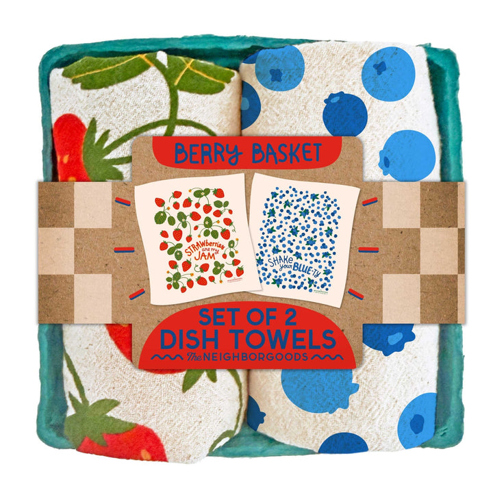 Berry Basket Tea Towel Set - Merry PigletsThe Neighborgoods