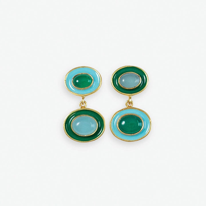 Enamel Drop Earrings