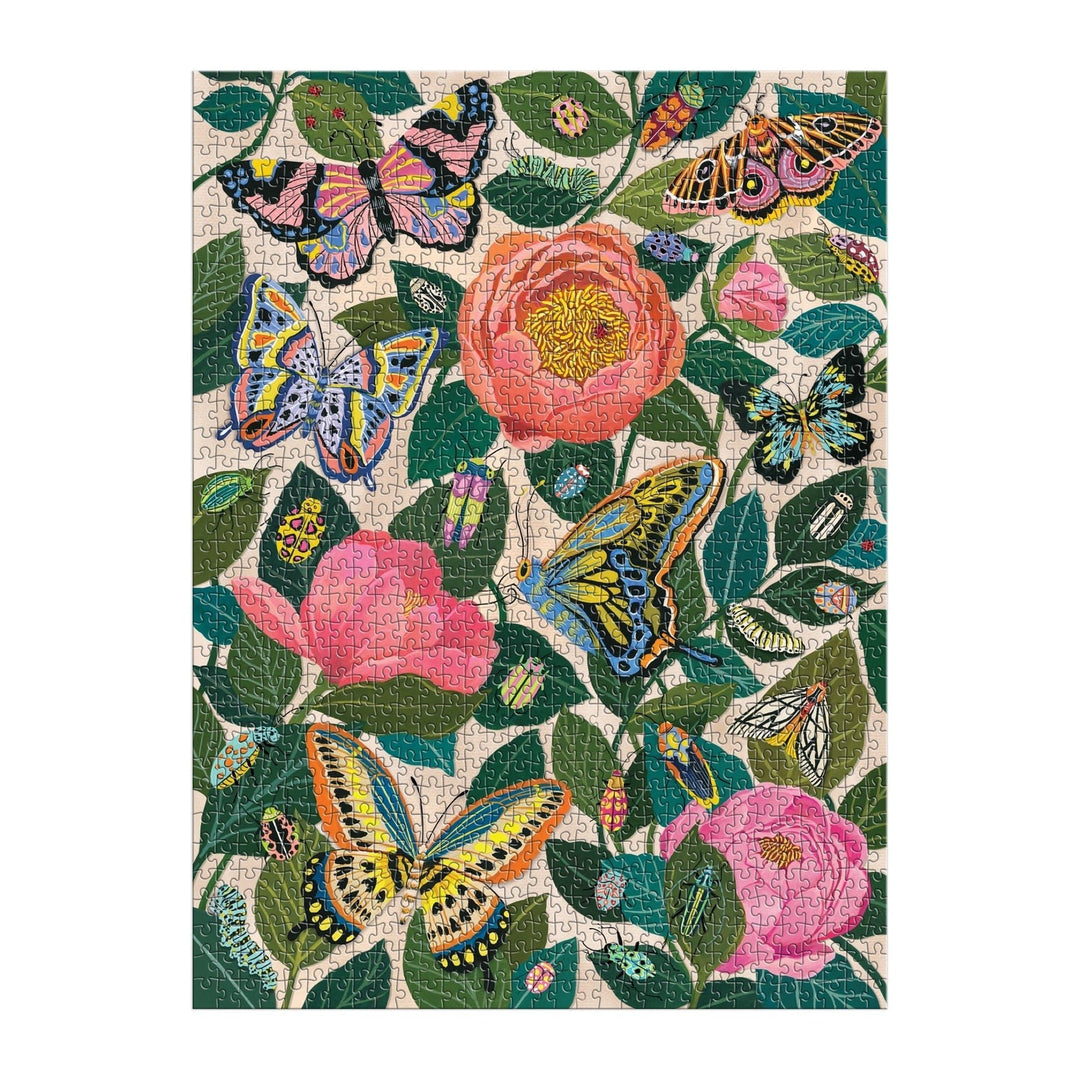 Between the Blooms 1000 Piece Puzzle - Merry PigletsGalison