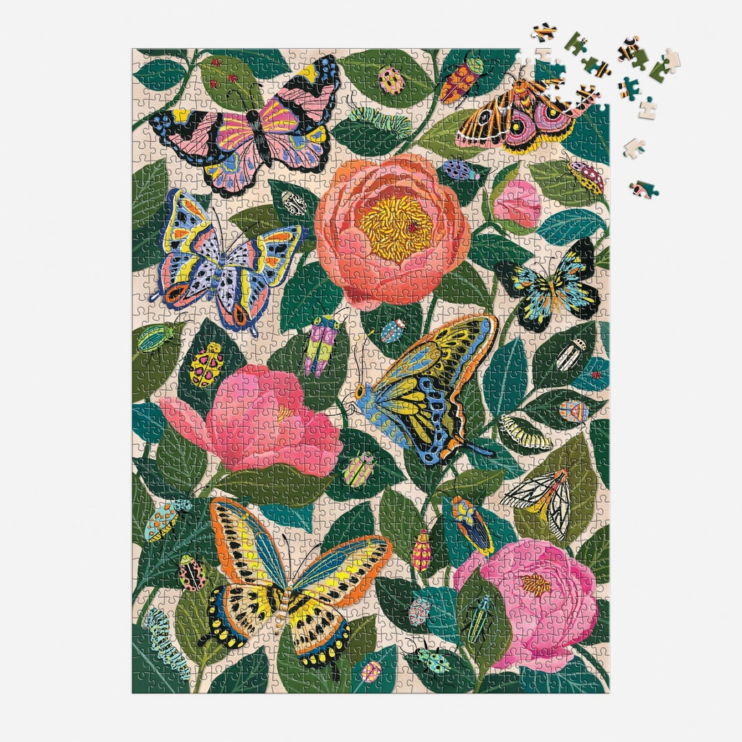 Between the Blooms 1000 Piece Puzzle - Merry PigletsGalison