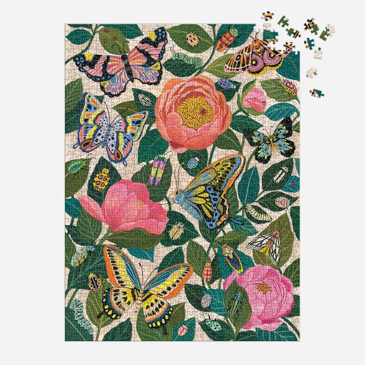 Between the Blooms 1000 Piece Puzzle - Merry PigletsGalison