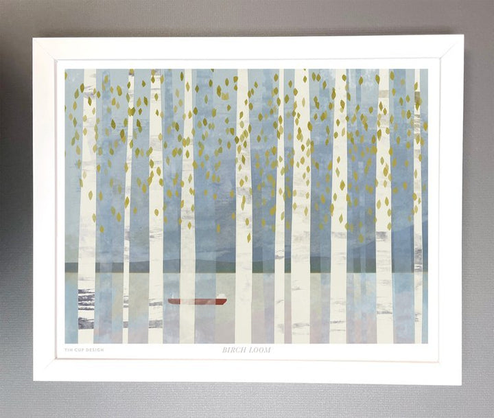 Birch Loom Print - Merry PigletsTin Cup Design