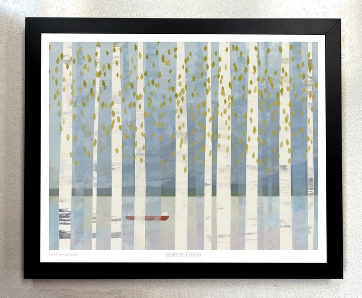 Birch Loom Print - Merry PigletsTin Cup Design