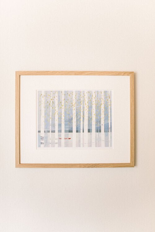 Birch Loom Print - Merry PigletsTin Cup Design
