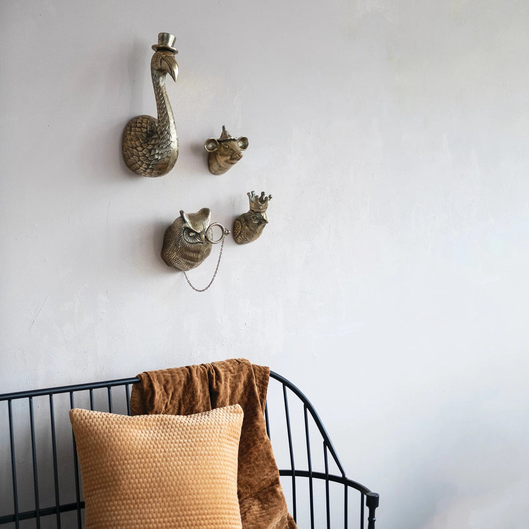 Bird with Crown Wall Decor - Merry PigletsCreative Co-Op