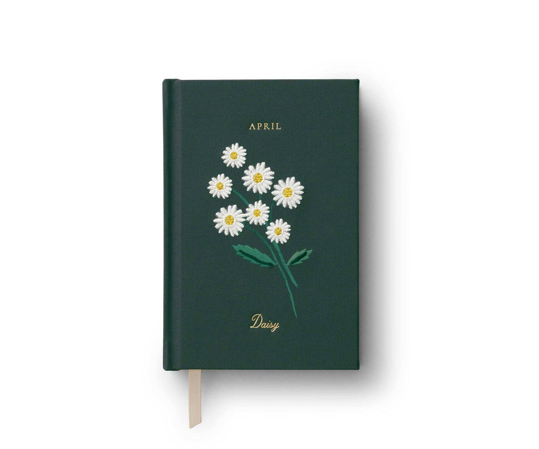 Birth Month Mini Embroidered Journal - April - Merry PigletsRifle Paper Co.