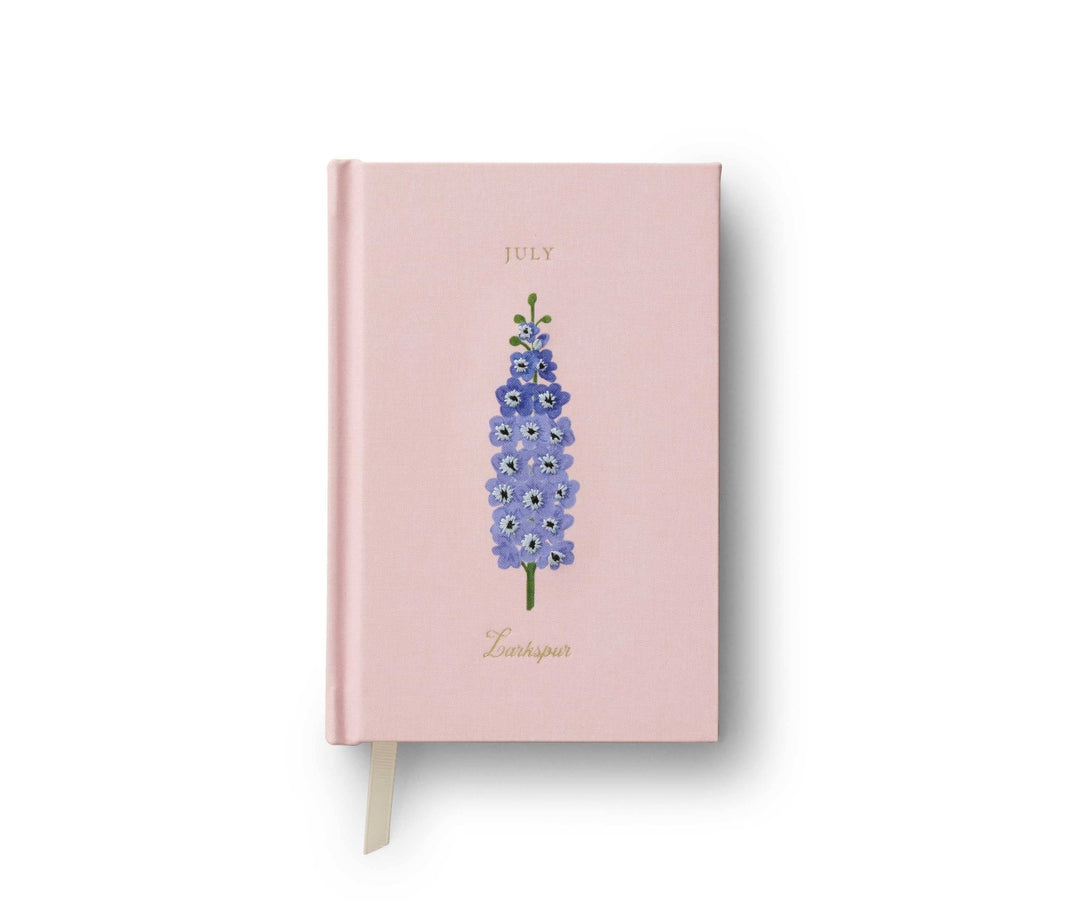 Birth Month Mini Embroidered Journal - July - Merry PigletsRifle Paper Co.
