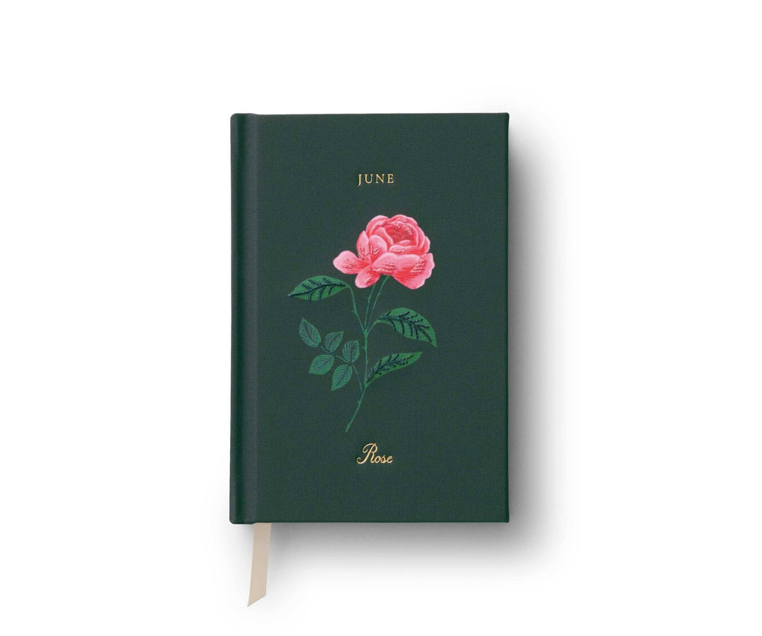 Birth Month Mini Embroidered Journal - June - Merry PigletsRifle Paper Co.