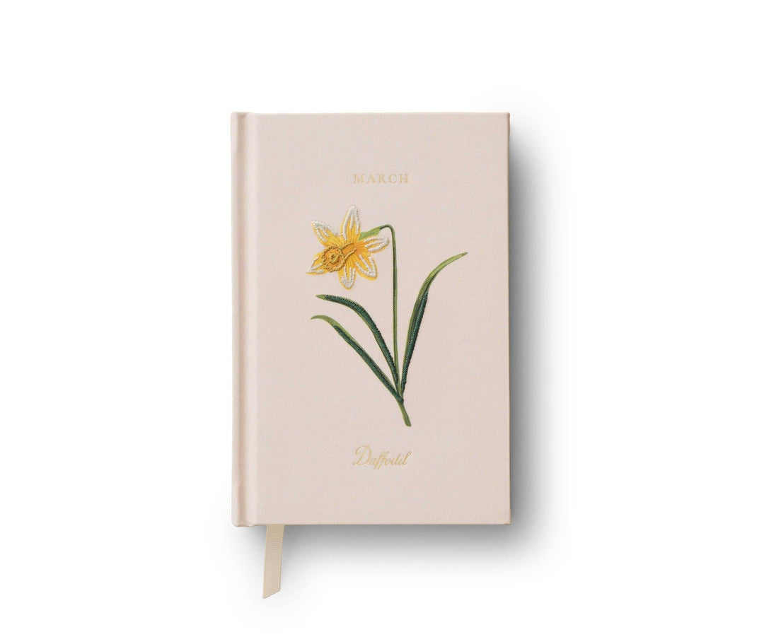 Birth Month Mini Embroidered Journal - March - Merry PigletsRifle Paper Co.