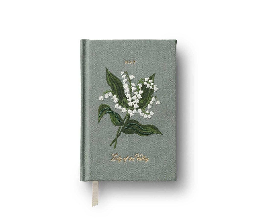 Birth Month Mini Embroidered Journal - May - Merry PigletsRifle Paper Co.