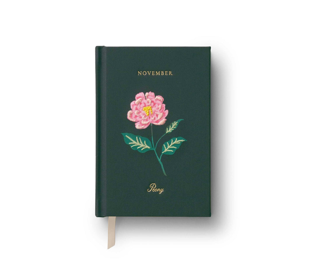 Birth Month Mini Embroidered Journal - November - Merry PigletsRifle Paper Co.
