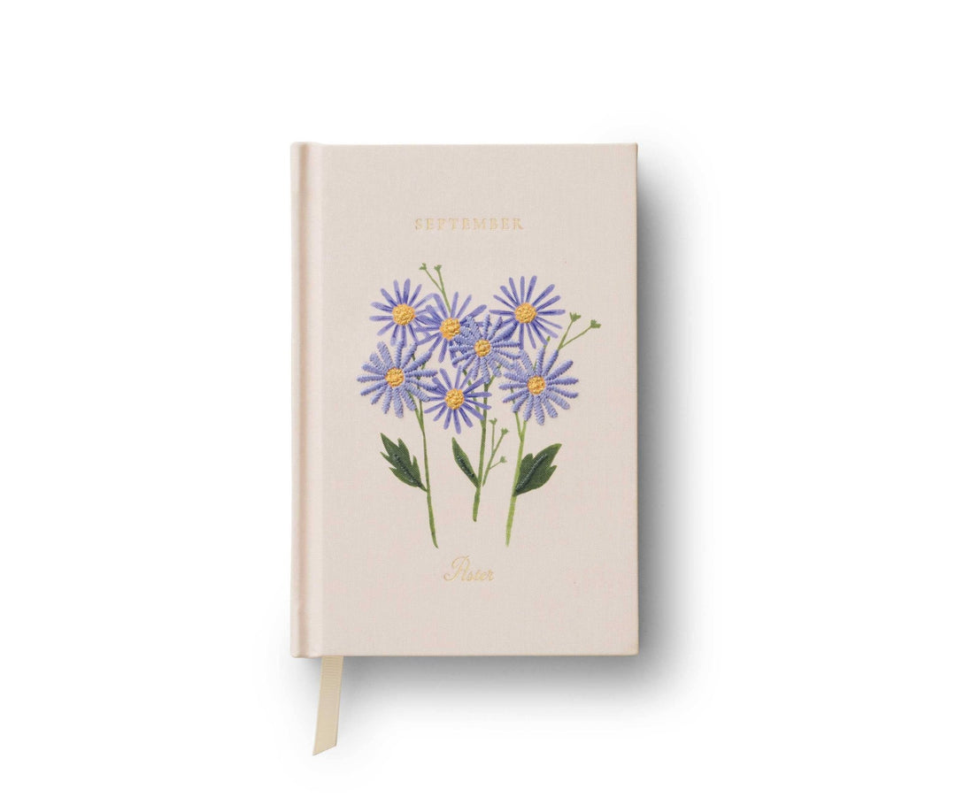 Birth Month Mini Embroidered Journal - September - Merry PigletsRifle Paper Co.