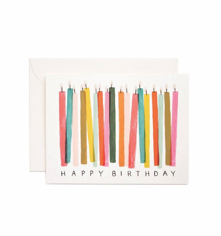 Birthday Candle Greeting Card - Merry PigletsRifle Paper Co.