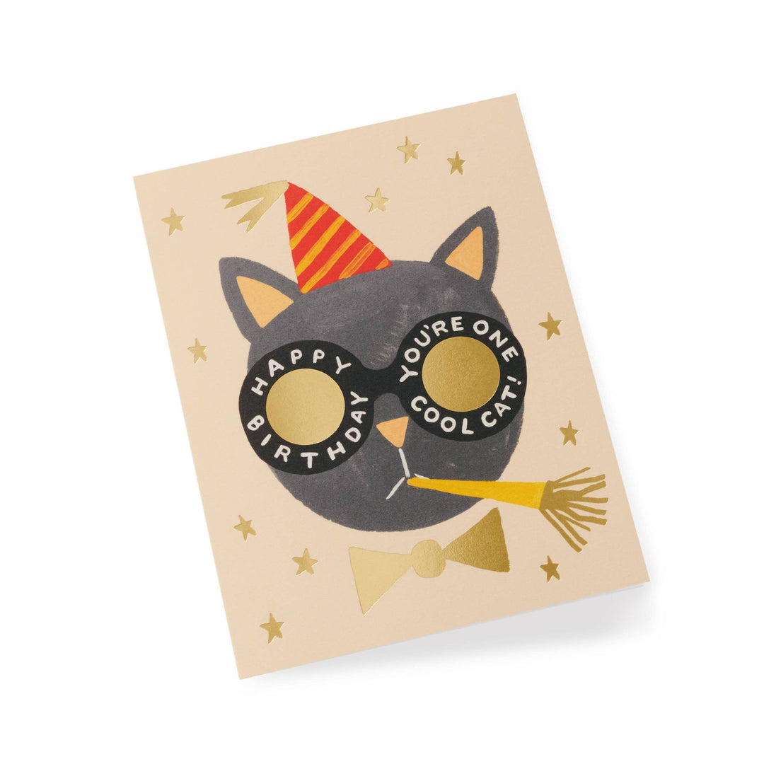 Birthday Cat Greeting Card - Merry PigletsRifle Paper Co.