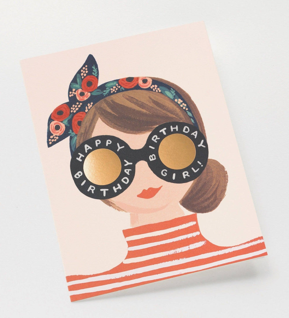 Birthday Girl Greeting Card - Merry PigletsRifle Paper Co.
