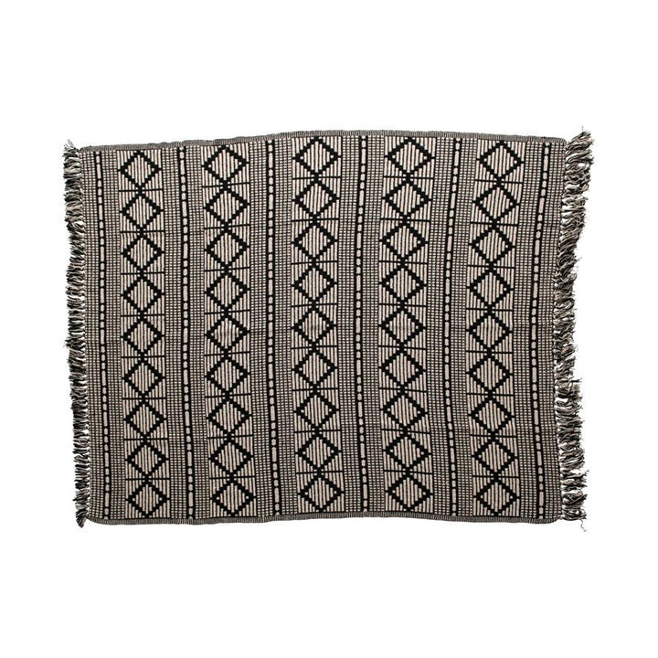 Black + Beige Diamond Throw Blanket - Merry PigletsCreative Co - Op