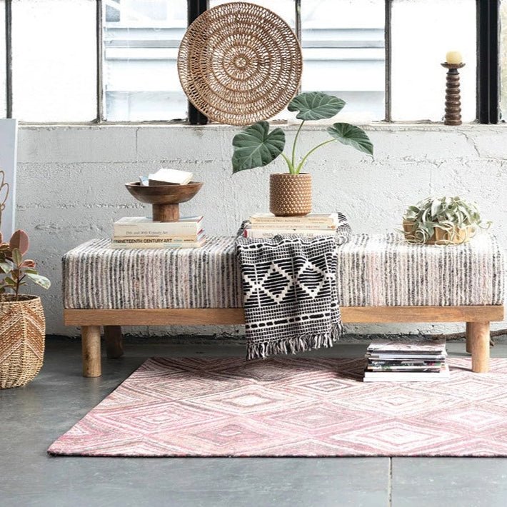 Black + Beige Diamond Throw Blanket - Merry PigletsCreative Co - Op