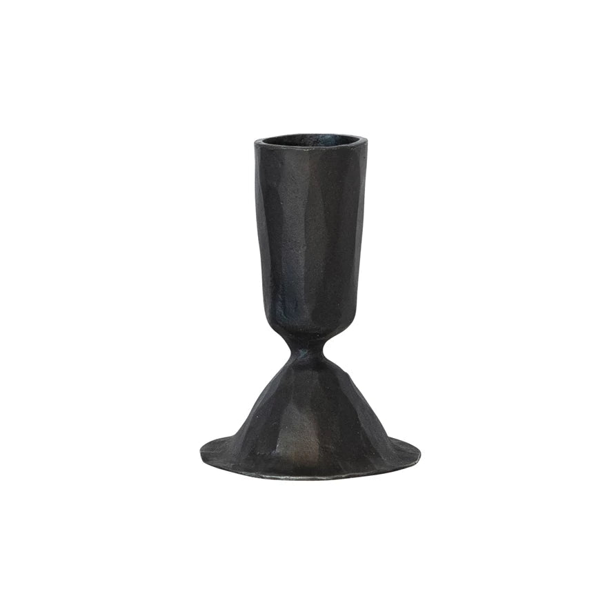 Black Cast Iron Taper Holder - Merry PigletsCreative Co - Op