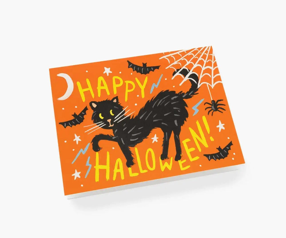 Black Cat Greeting Card - Merry PigletsRifle Paper Co.