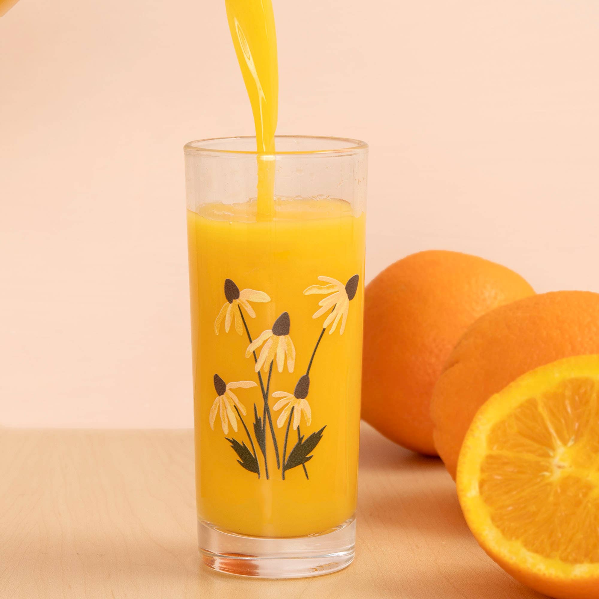 1Canoe2 Black Eyed Susans Juice Glass - Thumbnail 4