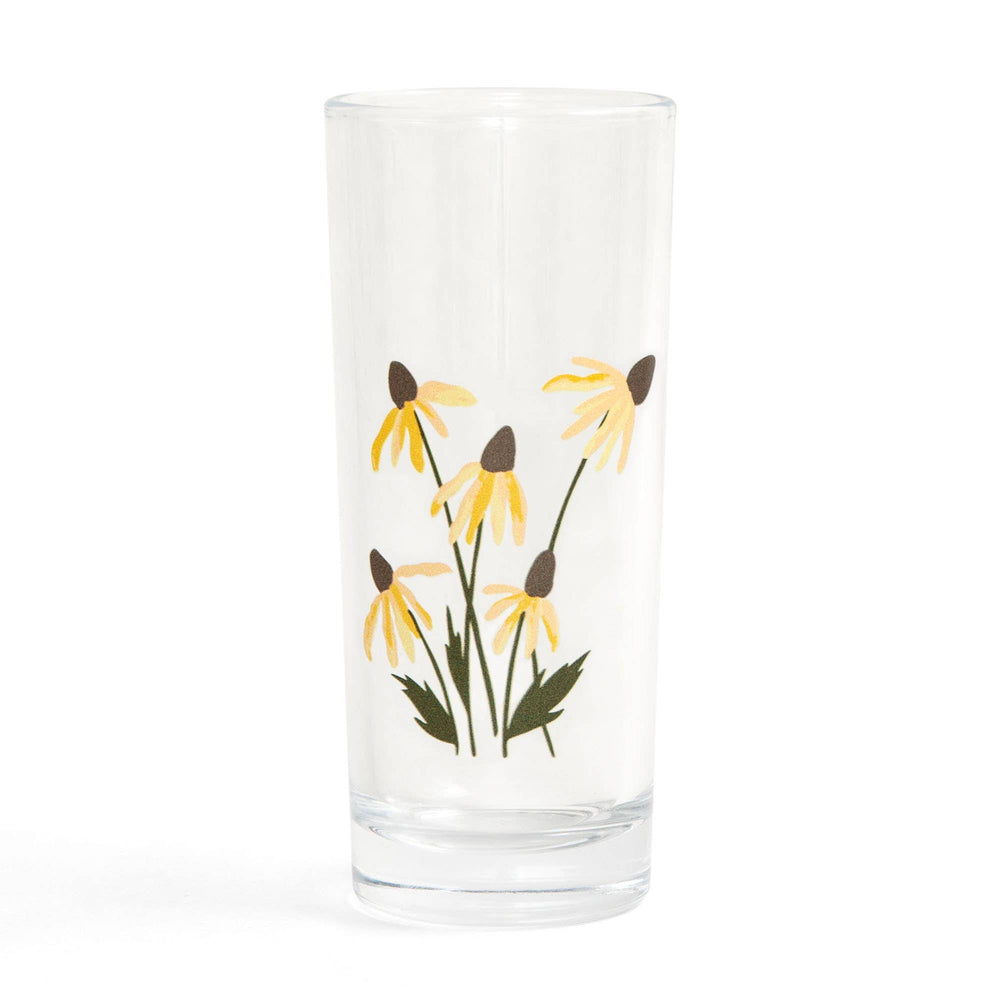 Black Eyed Susans Tall Juice Glass - Merry Piglets1canoe2 | One Canoe Two Paper Co.