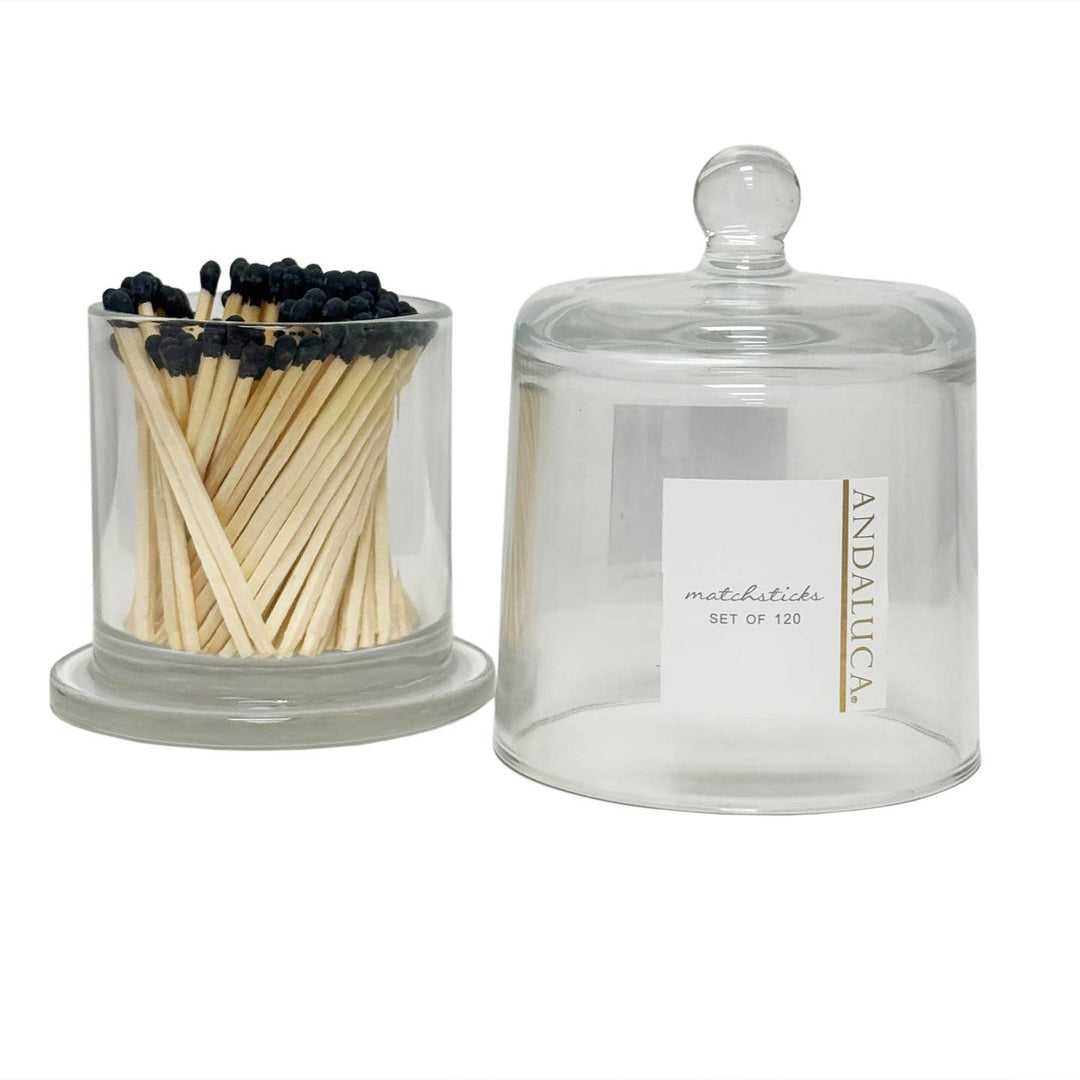 Black Matches in Glass Jar - Merry PigletsAndaluca