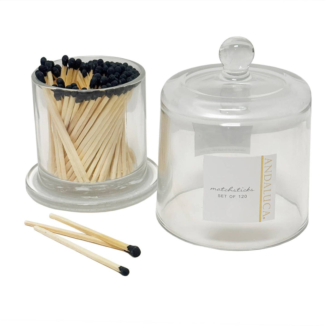 Black Matches in Glass Jar - Merry PigletsAndaluca
