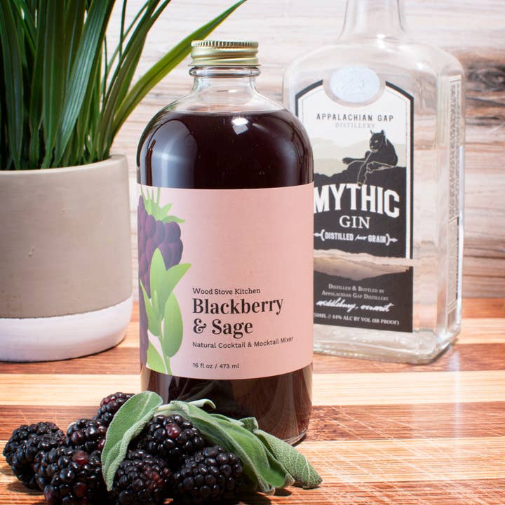 Blackberry and Sage Cocktail & Mocktail Mixer - Merry PigletsWood Stove Kitchen