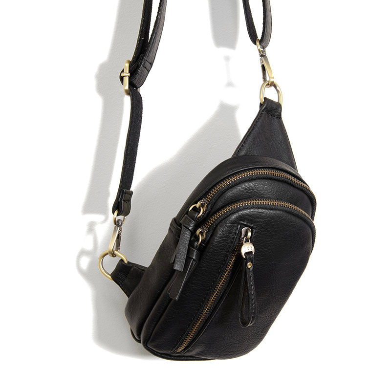 Skyler Sling Bag - Black - Merry Piglets