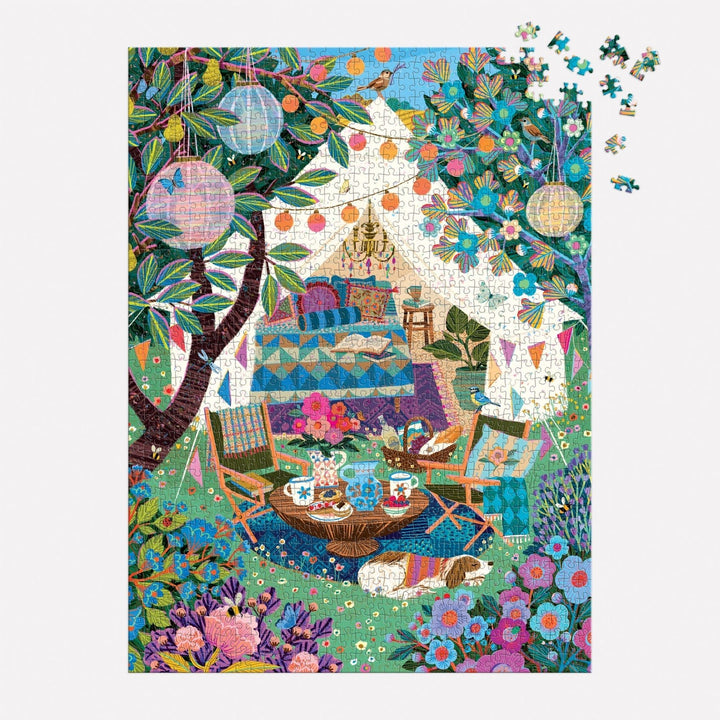 Blooming Escape 1000 Piece Puzzle - Merry PigletsGalison