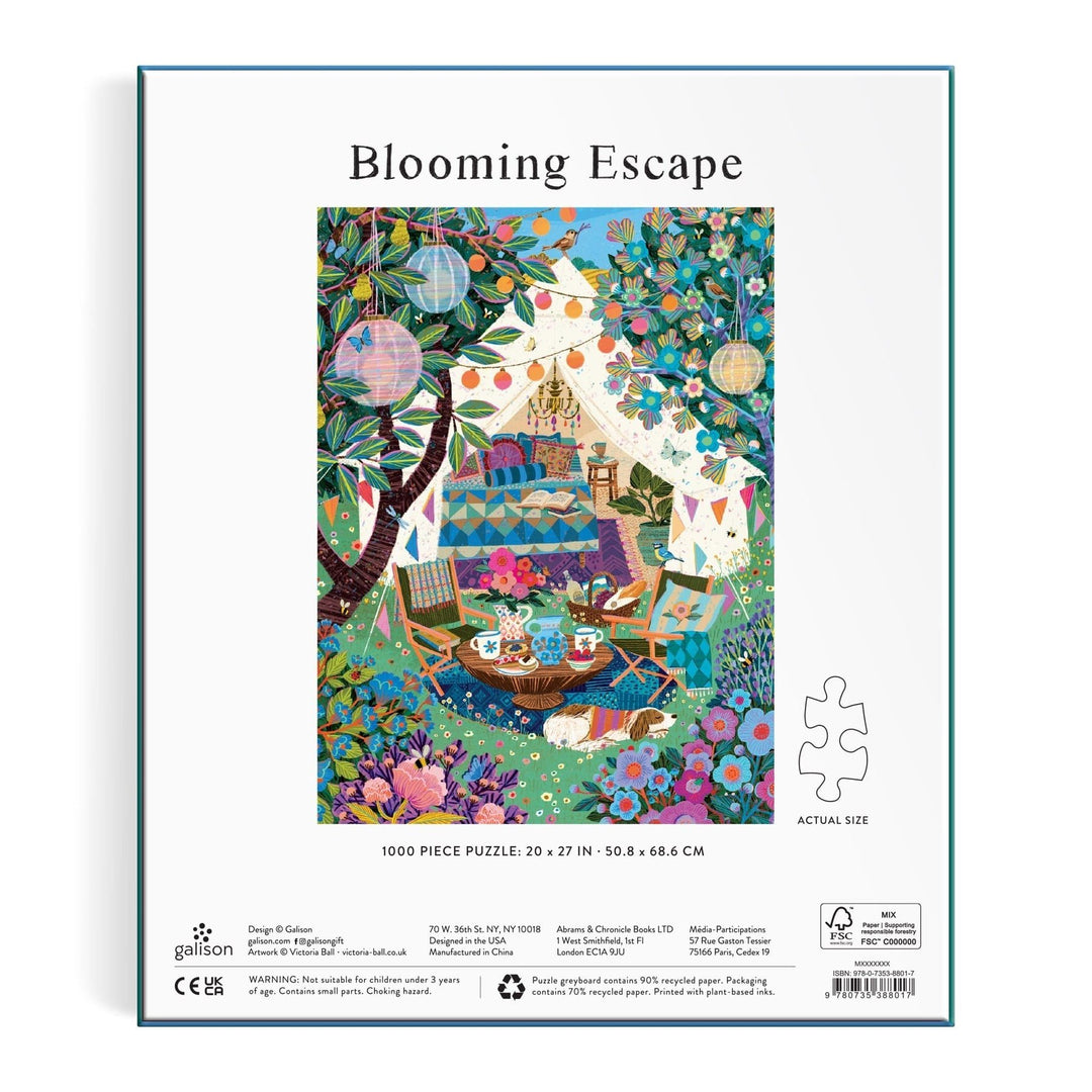Blooming Escape 1000 Piece Puzzle - Merry PigletsGalison