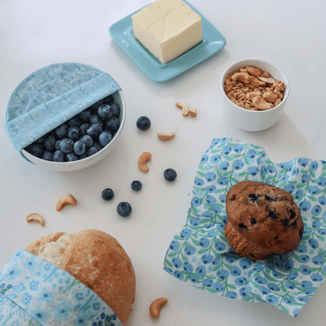 Blue Beeswax Wrap Variety Set - Merry PigletsNATURE BEE