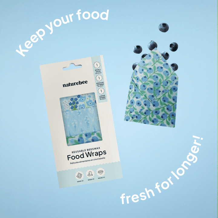 Blue Beeswax Wrap Variety Set - Merry PigletsNATURE BEE
