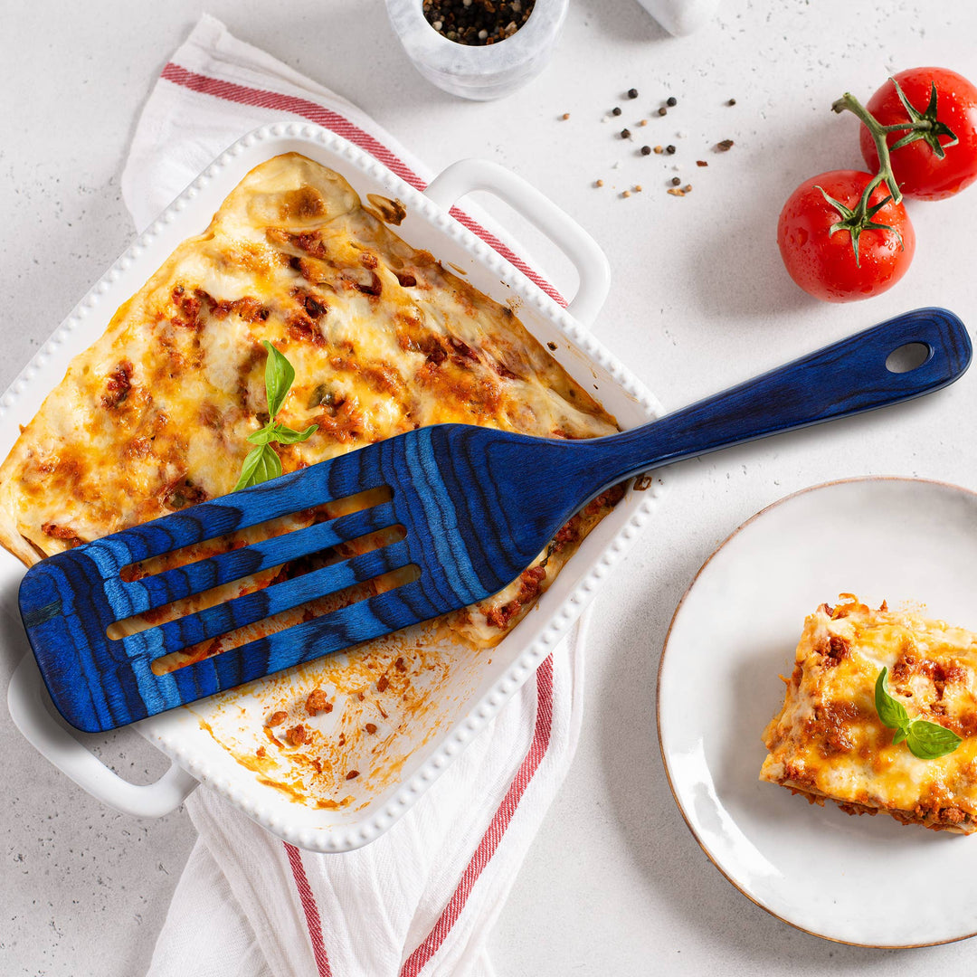Blue Birch Wood Spatula - Merry PigletsTotally Bamboo