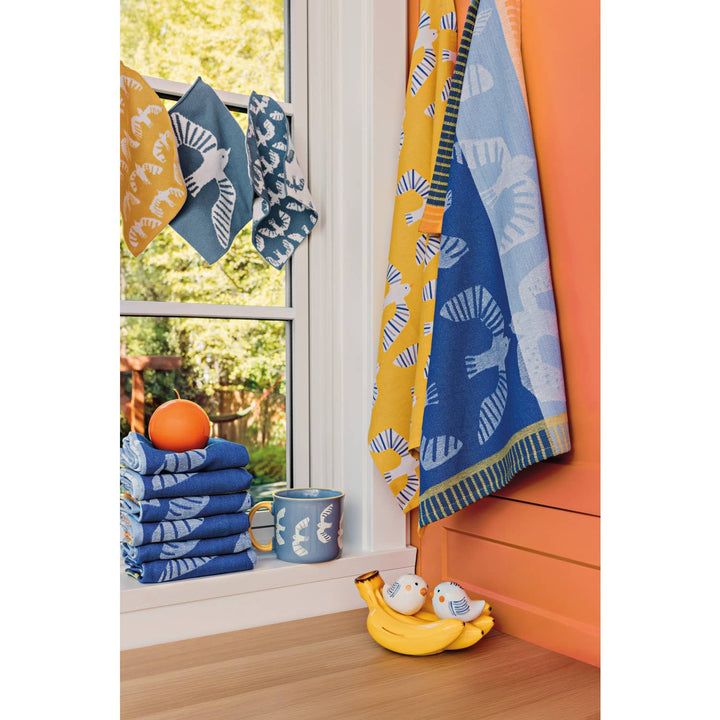 Blue Birdie Jacquard Dishtowel - Merry PigletsDanica Jubilee