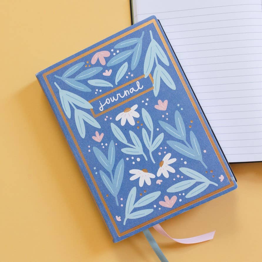 Blue Floral Journal - Merry PigletsPippi Post