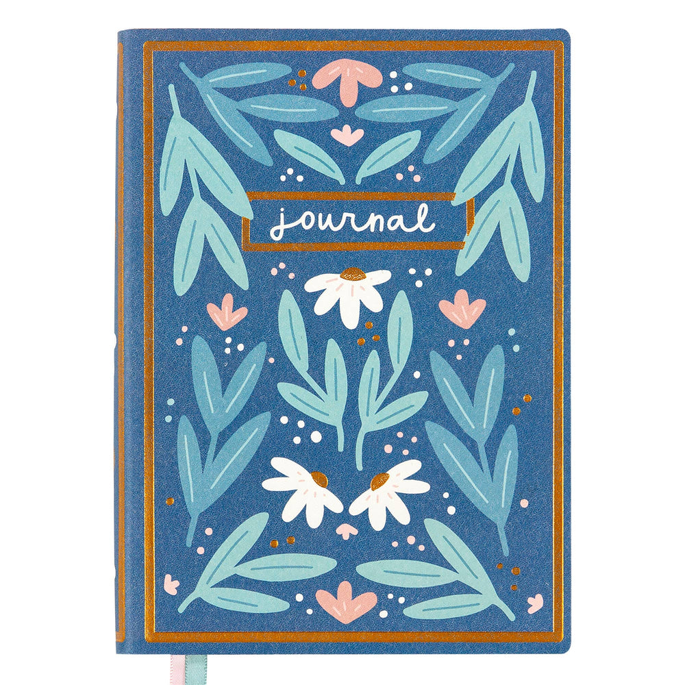 Blue Floral Journal - Merry PigletsPippi Post