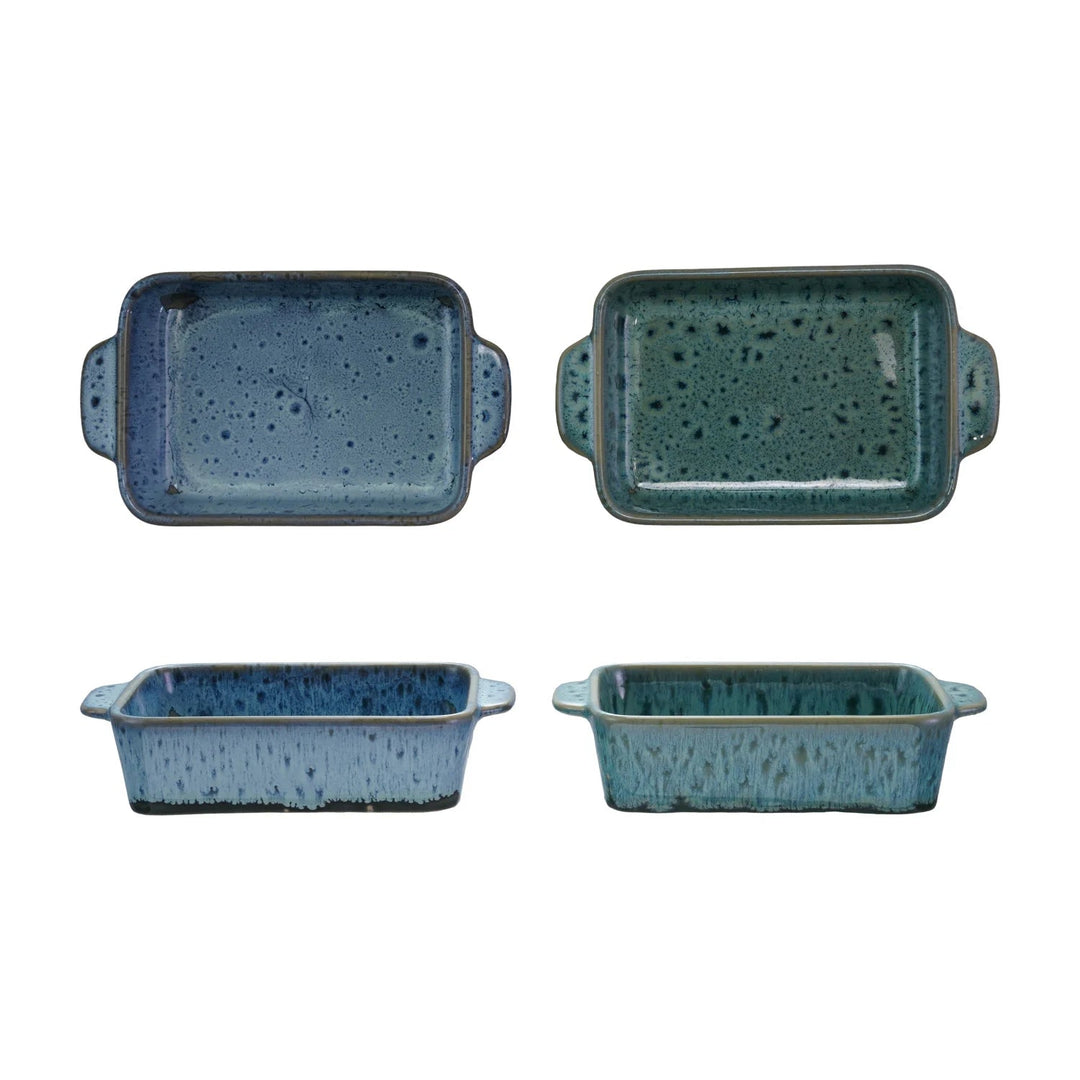 Blue Green Baking Dish - Merry PigletsCreative Co-Op