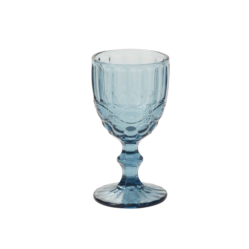 Blue Pressed Goblet - Merry PigletsAccent Decor