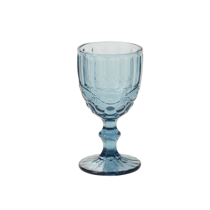 Blue Pressed Goblet - Merry PigletsAccent Decor